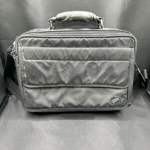 Vintage IBM Laptop Messenger Tote Bag Black Canvas 80s crossbody top‎ handle VTG
